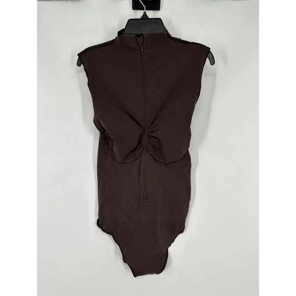 Skims Seamless Sculpting Zip Up Sleeveless Thong Bodysuit Cocoa Brown Size 4XL - Picture 1 of 5